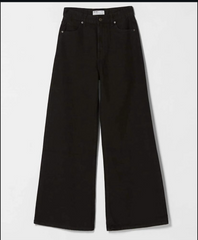 BLACK WIDE LEG JEANS
