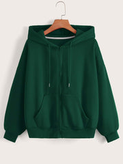 dark green plain zipper