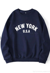 Navy blue sweatshirt New York usa