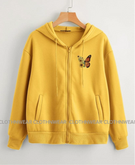zipper pocket butterfly sunflower