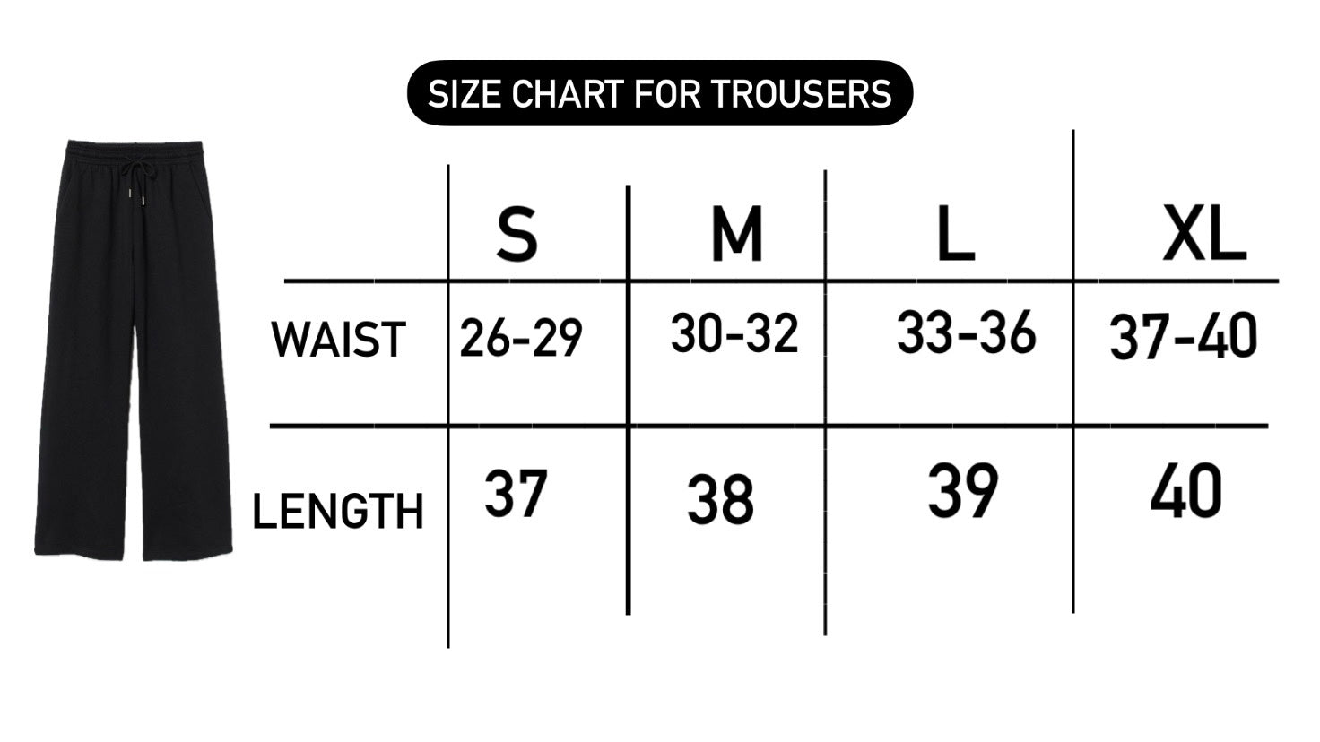 Black flapper trouser