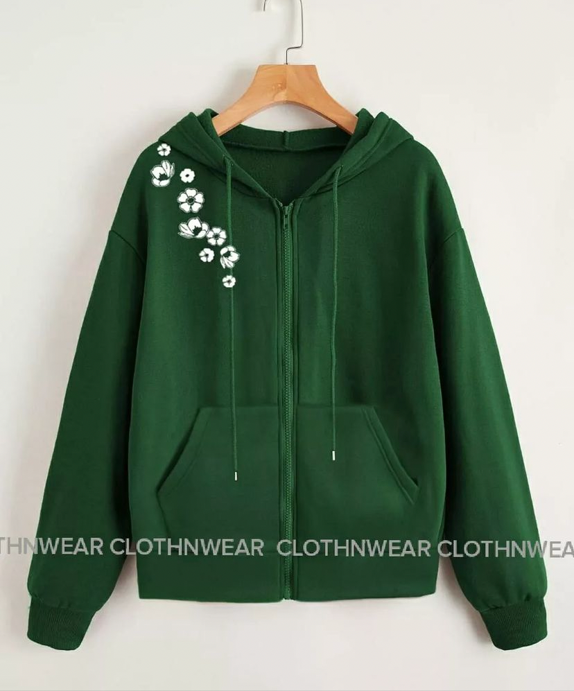 zipper shoulder flower