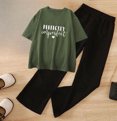 perfectly imperfect olive green tshirt (track suit)