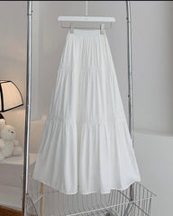 Three tier white skirt
