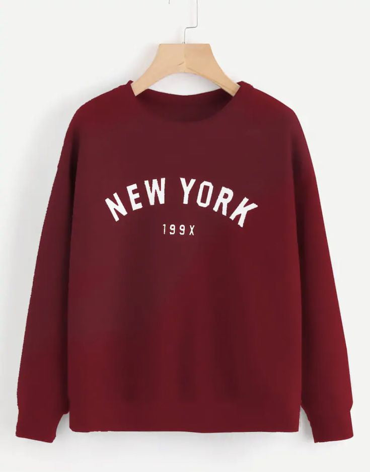 Maroon sweatshirt New York 199X