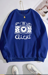 Royal blue sweatshirt Camera Click