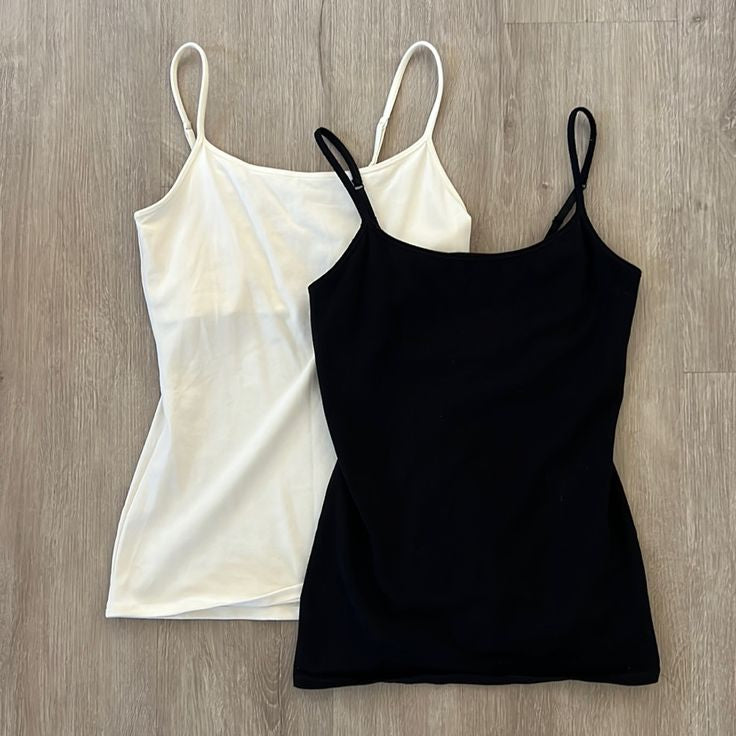 Pack of 2 black and white CAMISOLE