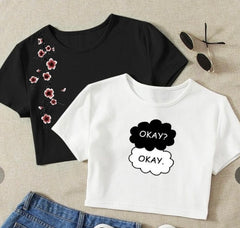 PACK OF 2 CROP TEES