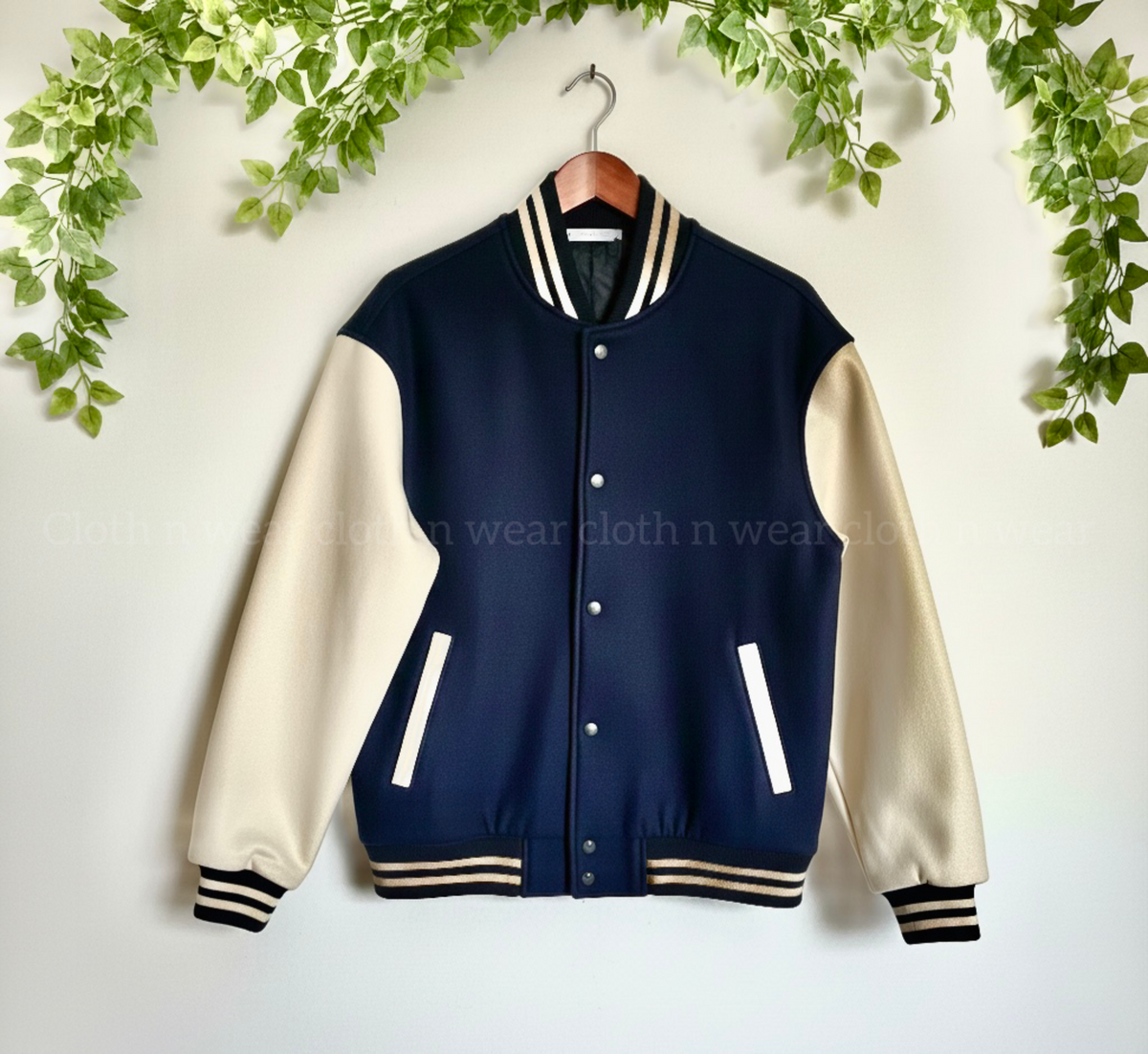 Dark blue baseball jacket