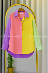 COLOURFUL PALLET BUTTON DOWN SHIRT