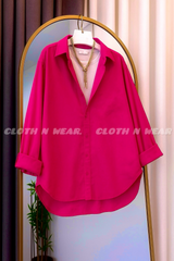 Shocking PINK BUTTON DOWN SHIRT