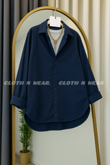 DARK BLUE BUTTON DOWN SHIRT